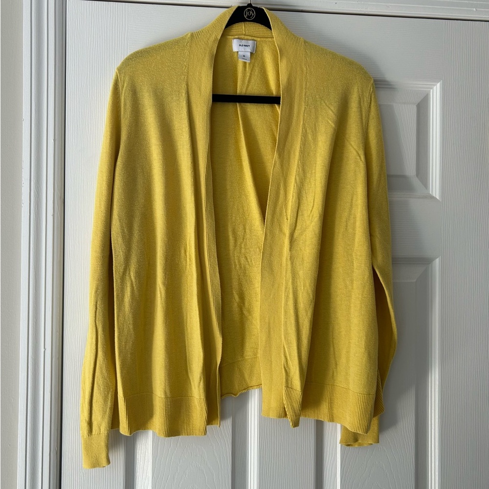 Old Navy yellow sweater cardigan XL